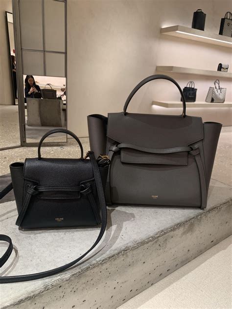 celine belt bag leather types|Celine belt bag size comparisons.